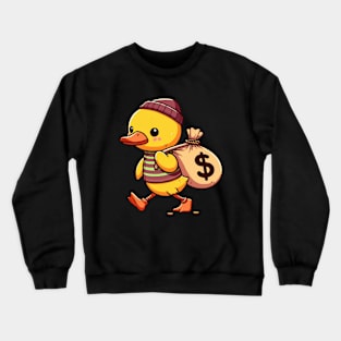 robber duck cartoon Crewneck Sweatshirt